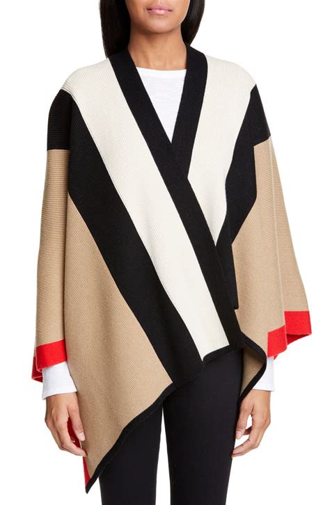 burberry cape replica|burberry striped wool cashmere cape.